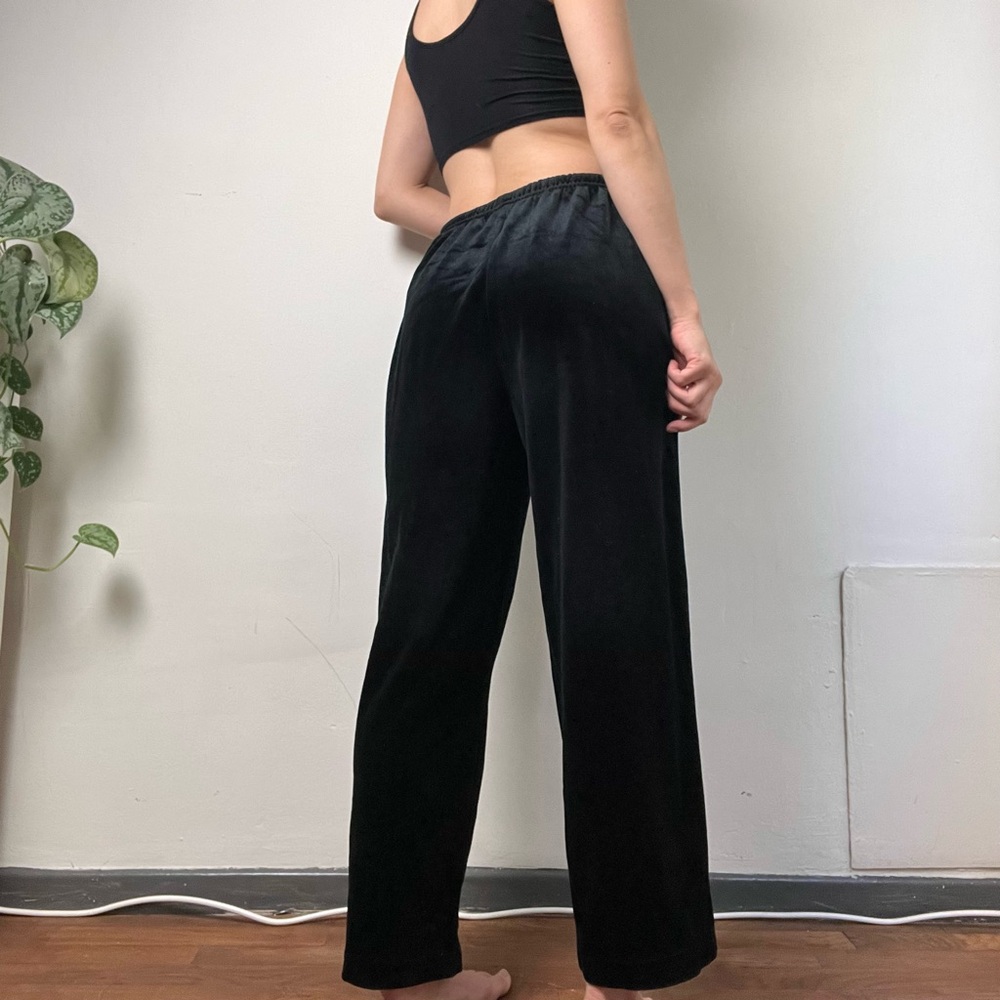 🖤Vintage 60s black velvet velour pants